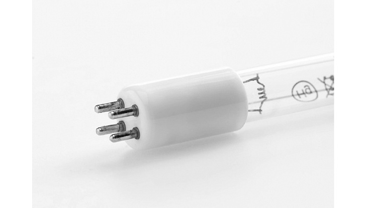 Лампа амальгамная LightBest GPHHA 512T5L/4P 50W 0,8А (Delta UV model E-10, DUV70-18410)
